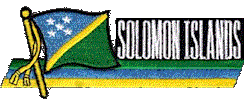 Cut-Out Flag Patch of Solomon Islands - 1¾x4¾" embroidered Cut-Out Flag Patch of Solomon Islands.<BR>Combines with our other Cut-Out Flag Patches for discounts.