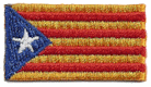 Micro Flag Patch of Catalonia (Estelada) - ¾x1⅜" embroidered Micro Flag Patch of Catalonia (Estelada).<BR><BR><I>Combines with our other Micro Flag Patches for discounts.</I>