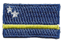 Micro Flag Patch of Curaçao - ¾x1⅜" embroidered Micro Flag Patch of Curaçao.<BR><BR><I>Combines with our other Micro Flag Patches for discounts.</I>