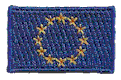 Micro Flag Patch of European Union - ¾x1⅜" embroidered Micro Flag Patch of European Union.<BR><BR><I>Combines with our other Micro Flag Patches for discounts.</I>