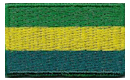 Micro Flag Patch of Gabon - ¾x1⅜" embroidered Micro Flag Patch of Gabon.<BR><BR><I>Combines with our other Micro Flag Patches for discounts.</I>