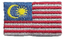 Micro Flag Patch of Malaysia - ¾x1⅜" embroidered Micro Flag Patch of Malaysia.<BR><BR><I>Combines with our other Micro Flag Patches for discounts.</I>