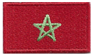 Micro Flag Patch of Morocco - ¾x1⅜" embroidered Micro Flag Patch of Morocco.<BR><BR><I>Combines with our other Micro Flag Patches for discounts.</I>