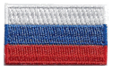 Micro Flag Patch of Russia - ¾x1⅜" embroidered Micro Flag Patch of Russia.<BR><BR><I>Combines with our other Micro Flag Patches for discounts.</I>