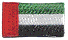 Micro Flag Patch of United Arab Emirates - ¾x1⅜" embroidered Micro Flag Patch of United Arab Emirates.<BR><BR><I>Combines with our other Micro Flag Patches for discounts.</I>