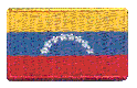 Micro Flag Patch of Venezuela - ¾x1⅜" embroidered Micro Flag Patch of Venezuela.<BR><BR><I>Combines with our other Micro Flag Patches for discounts.</I>