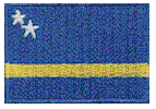 Mini Flag Patch of Curaçao - 1¼x1¾"  embroidered Mini Flag Patch of Curaçao.<BR>Combines with our other Mini Flag Patches for discounts.