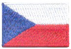 Mini Flag Patch of Czech Republic - 1¼x1¾"  embroidered Mini Flag Patch of the Czech Republic.<BR>Combines with our other Mini Flag Patches for discounts.