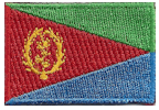 Mini Flag Patch of Eritrea - 1¼x1¾"  embroidered Mini Flag Patch of Eritrea.<BR>Combines with our other Mini Flag Patches for discounts.