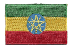 Mini Flag Patch of Ethiopia - 1¼x1¾"  embroidered Mini Flag Patch of Ethiopia.<BR>Combines with our other Mini Flag Patches for discounts.