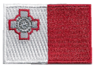 Mini Flag Patch of Malta - 1¼x1¾"  embroidered Mini Flag Patch of Malta.<BR>Combines with our other Mini Flag Patches for discounts.