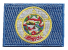 Mini Flag Patch of State of Minnesota 1983-2024 - 1¼x1¾"  embroidered Mini Flag Patch of the State of Minnesota 1983-2024.<BR><BR><I>Combines with our other Mini Flag Patches for discounts.</I>