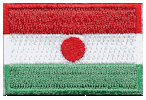 Mini Flag Patch of Niger - 1¼x1¾"  embroidered Mini Flag Patch of Niger.<BR><BR><I>Combines with our other Mini Flag Patches for discounts.</I>