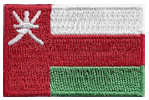 Mini Flag Patch of Oman - 1¼x1¾"  embroidered Mini Flag Patch of Oman.<BR>Combines with our other Mini Flag Patches for discounts.