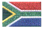 Mini Flag Patch of South Africa - 1¼x1¾"  embroidered Mini Flag Patch of South Africa.<BR>Combines with our other Mini Flag Patches for discounts.