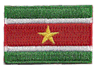 Mini Flag Patch of Suriname - 1¼x1¾"  embroidered Mini Flag Patch of Suriname.<BR>Combines with our other Mini Flag Patches for discounts.