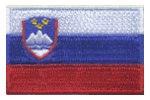 Mini Flag Patch of Slovenia - 1¼x1¾"  embroidered Mini Flag Patch of Slovenia.<BR>Combines with our other Mini Flag Patches for discounts.