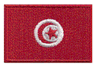 Mini Flag Patch of Tunisia - 1¼x1¾"  embroidered Mini Flag Patch of Tunisia.<BR>Combines with our other Mini Flag Patches for discounts.