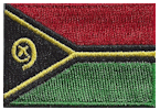 Mini Flag Patch of Vanuatu - 1¼x1¾"  embroidered Mini Flag Patch of Vanuatu.<BR>Combines with our other Mini Flag Patches for discounts.