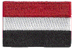 Mini Flag Patch of Yemen - 1¼x1¾"  embroidered Mini Flag Patch of Yemen.<BR>Combines with our other Mini Flag Patches for discounts.