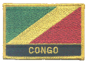 Named Flag Patch of Republic of Congo - 2¼x3¼" embroidered Named Flag Patch of the Republic of Congo.<BR>Combines with our other Named Flag Patches for discounts.