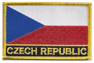 Named Flag Patch of Czech Republic - 2¼x3¼" embroidered Named Flag Patch of the Czech Republic.<BR>Combines with our other Named Flag Patches for discounts.