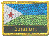 Named Flag Patch of Djibouti - 2¼x3¼" embroidered Named Flag Patch of Djibouti.<BR>Combines with our other Named Flag Patches for discounts.