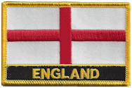 Named Flag Patch of England (St. George) - 2¼x3¼" embroidered Named Flag Patch of England (St. George).<BR>Combines with our other Named Flag Patches for discounts.