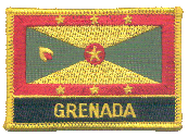 Named Flag Patch of Grenada - 2¼x3¼" embroidered Named Flag Patch of Grenada.<BR>Combines with our other Named Flag Patches for discounts.