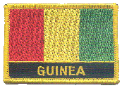 Named Flag Patch of Guinea - 2¼x3¼" embroidered Named Flag Patch of Guinea.<BR>Combines with our other Named Flag Patches for discounts.