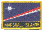 Named Flag Patch of Marshall Islands - 2¼x3¼" embroidered Named Flag Patch of the Marshall Islands.<BR>Combines with our other Named Flag Patches for discounts.