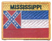 Named Flag Patch of State of Mississippi 1894-2020 - 2¾x3½" embroidered Named Flag Patch of the State of Mississippi 1894-2020.<BR>Combines with our other Named Flag Patches for discounts.