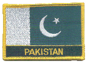 Named Flag Patch of Pakistan - 2¼x3¼" embroidered Named Flag Patch of Pakistan.<BR>Combines with our other Named Flag Patches for discounts.