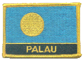 Named Flag Patch of Palau - 2¼x3¼" embroidered Named Flag Patch of Palau.<BR>Combines with our other Named Flag Patches for discounts.