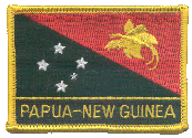 Named Flag Patch of Papua New Guinea - 2¼x3¼" embroidered Named Flag Patch of Papua New Guinea.<BR>Combines with our other Named Flag Patches for discounts.