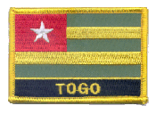 Named Flag Patch of Togo - 2¼x3¼" embroidered Named Flag Patch of Togo.<BR>Combines with our other Named Flag Patches for discounts.