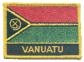 Named Flag Patch of Vanuatu - 2¼x3¼" embroidered Named Flag Patch of Vanuatu.<BR>Combines with our other Named Flag Patches for discounts.