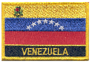 Named Flag Patch of Venezuela - 2¼x3¼" embroidered Named Flag Patch of Venezuela.<BR>Combines with our other Named Flag Patches for discounts.