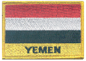 Named Flag Patch of Yemen - 2¼x3¼" embroidered Named Flag Patch of Yemen.<BR>Combines with our other Named Flag Patches for discounts.