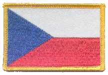 Standard Rectangle Flag Patch of Czech Republic - 2¼x3½" embroidered Standard Rectangle Flag Patch of the Czech Republic.<BR>Combines with our other Standard Rectangle Flag Patches for discounts.