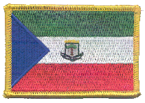 Standard Rectangle Flag Patch of Equatorial Guinea - 2¼x3½" embroidered Standard Rectangle Flag Patch of Equatorial Guinea.<BR>Combines with our other Standard Rectangle Flag Patches for discounts.