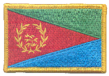 Standard Rectangle Flag Patch of Eritrea - 2¼x3½" embroidered Standard Rectangle Flag Patch of Eritrea.<BR>Combines with our other Standard Rectangle Flag Patches for discounts.