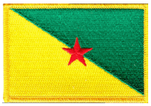 Standard Rectangle Flag Patch of French Guiana - 2¼x3½" embroidered Standard Rectangle Flag Patch of French Guiana.<BR>Combines with our other Standard Rectangle Flag Patches for discounts.