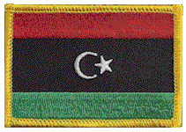 Standard Rectangle Flag Patch of Libya - 2¼x3½" embroidered Standard Rectangle Flag Patch of Libya.<BR>Combines with our other Standard Rectangle Flag Patches for discounts.