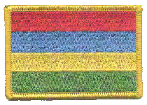 Standard Rectangle Flag Patch of Mauritius - 2¼x3½" embroidered Standard Rectangle Flag Patch of Mauritius.<BR>Combines with our other Standard Rectangle Flag Patches for discounts.