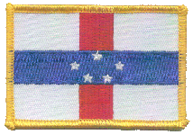 Standard Rectangle Flag Patch of Netherlands Antilles - 2¼x3½" embroidered Standard Rectangle Flag Patch of Netherlands Antilles.<BR>Combines with our other Standard Rectangle Flag Patches for discounts.