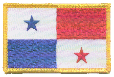 Standard Rectangle Flag Patch of Panama - 2¼x3½" embroidered Standard Rectangle Flag Patch of Panama.<BR>Combines with our other Standard Rectangle Flag Patches for discounts.