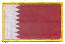 Standard Rectangle Flag Patch of Qatar - 2¼x3½" embroidered Standard Rectangle Flag Patch of Qatar.<BR>Combines with our other Standard Rectangle Flag Patches for discounts.