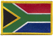 Standard Rectangle Flag Patch of South Africa - 2¼x3½" embroidered Standard Rectangle Flag Patch of South Africa.<BR>Combines with our other Standard Rectangle Flag Patches for discounts.