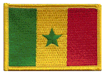 Standard Rectangle Flag Patch of Senegal - 2¼x3½" embroidered Standard Rectangle Flag Patch of Senegal.<BR>Combines with our other Standard Rectangle Flag Patches for discounts.